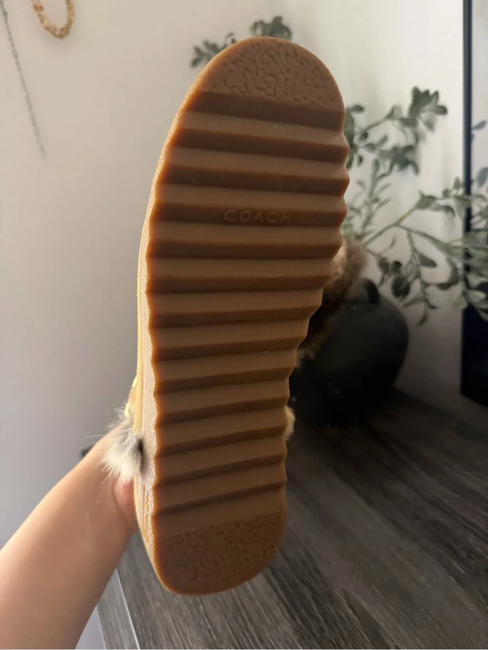 Coach Deeann Fur Trim Boots